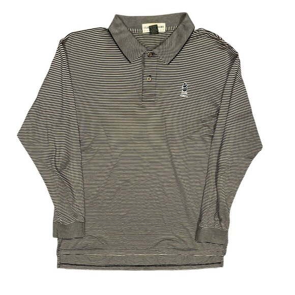 Clark Gregory Long Sleeve Polo Golf Shirt Glen Abbey Made in USA Cotton XL - Picture 1 of 7